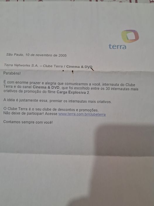Certificado do Concurso TERRA